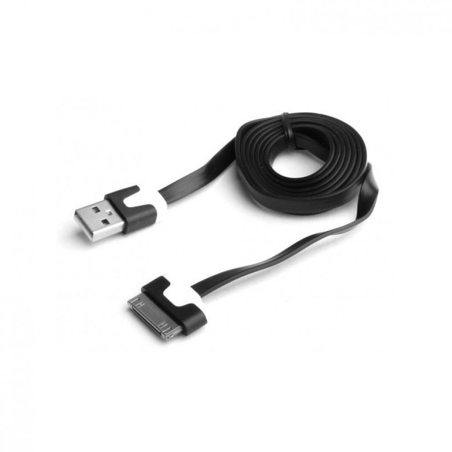 CABLE FLAT IPHONE 4/4S (20 CM) (PAQUETE X 10 UND)