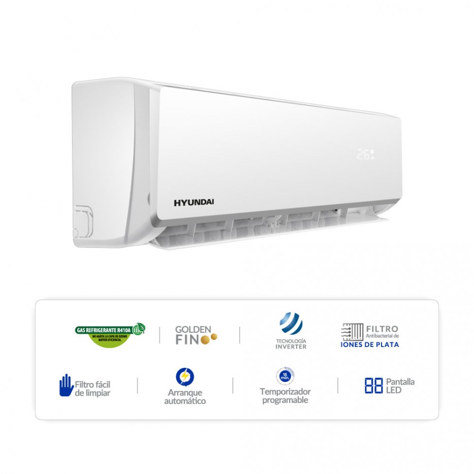 Aire Acondicionado HYUNDAI Inverter 12.000 BTU 110V