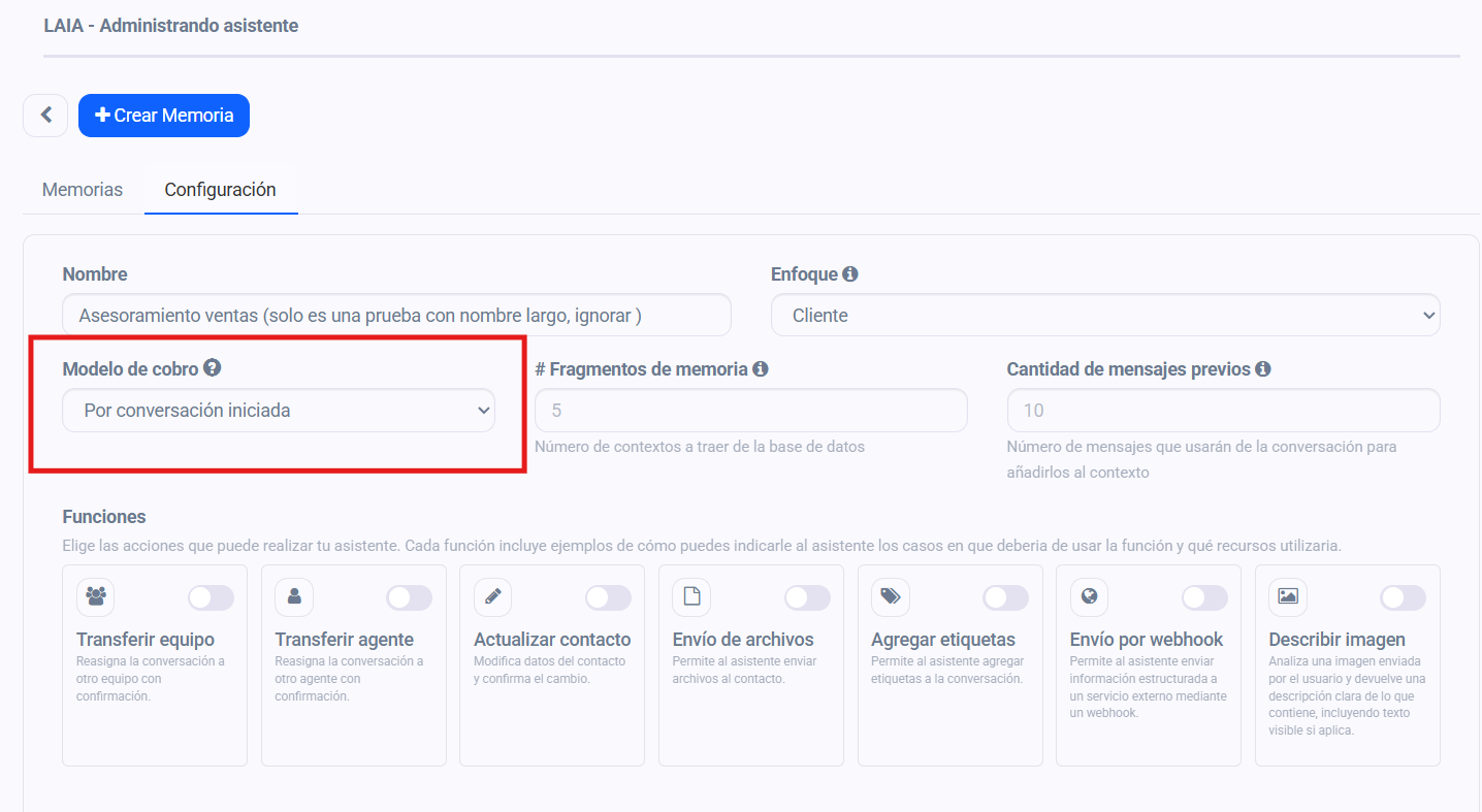 Nuevo modelo de cobro