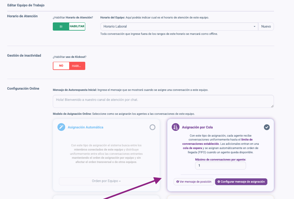 Sistema de colas - asignación- first in - first out