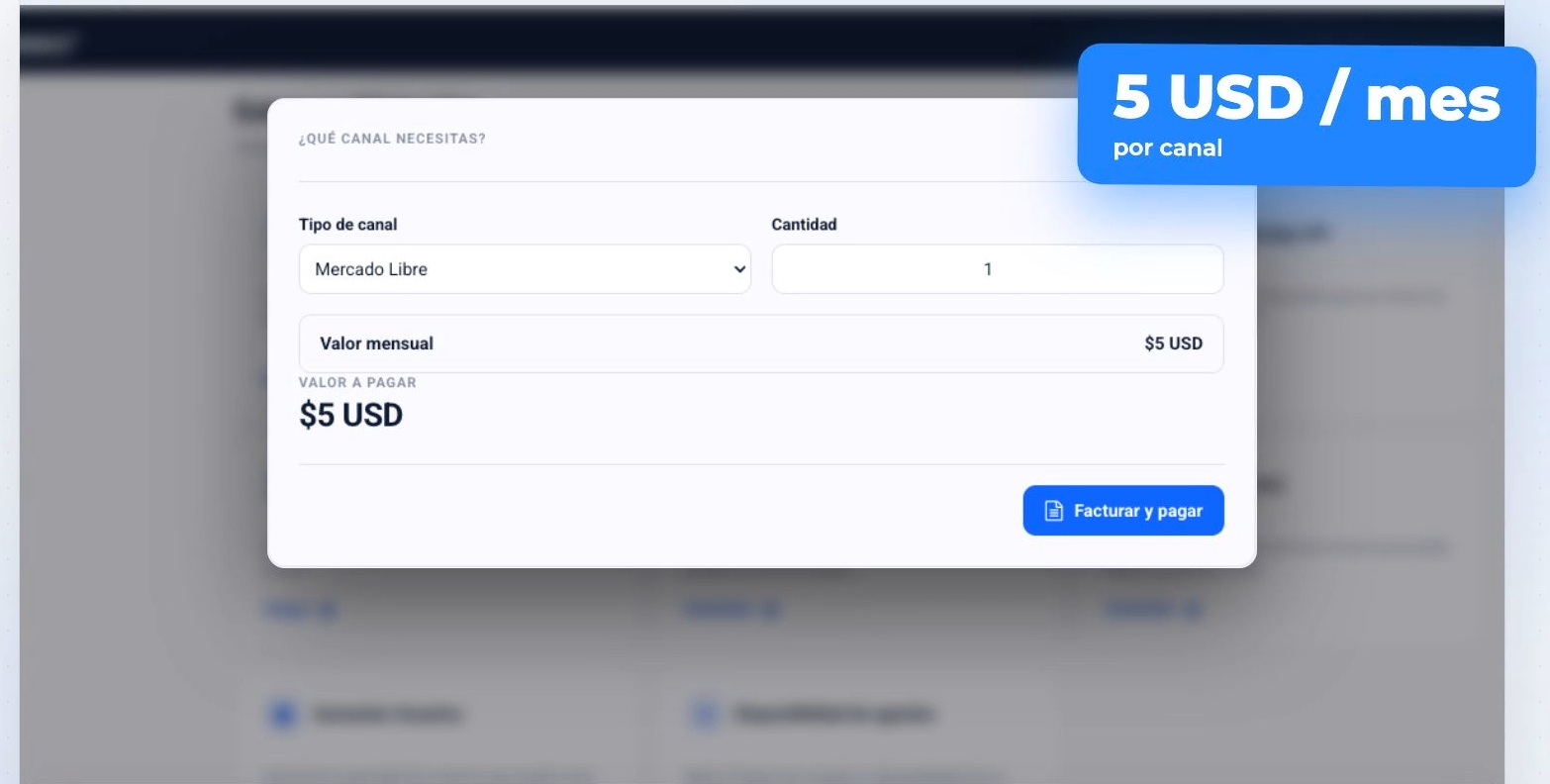 Canal de mercado libre en LiveConnect