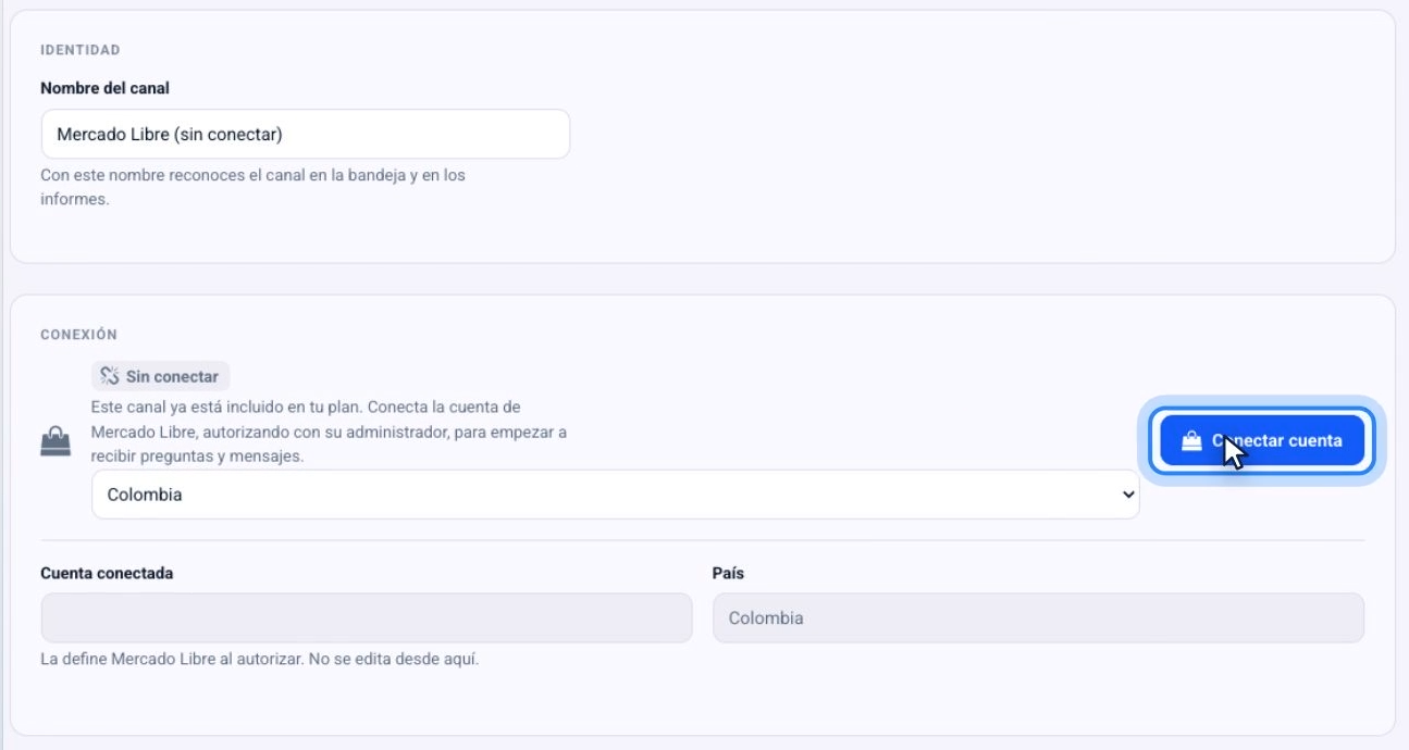 canal de mercado libre LiveConnect 