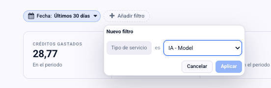 Balance de creditos LiveConnect