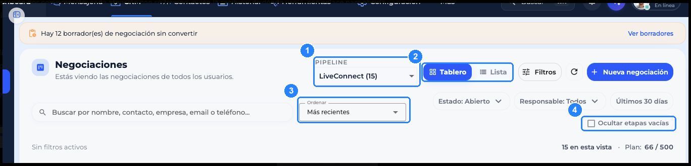 negociaciones campañas liveconnect