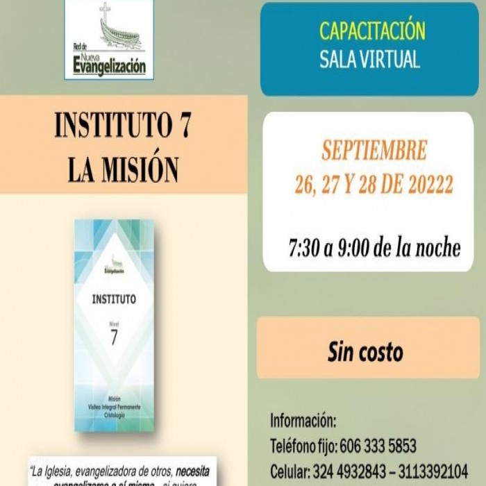 CAPACITACIÓN VIRTUAL: INSTITUTO 7 - LA MISIÓN (ingrese aquí para inscribirse)