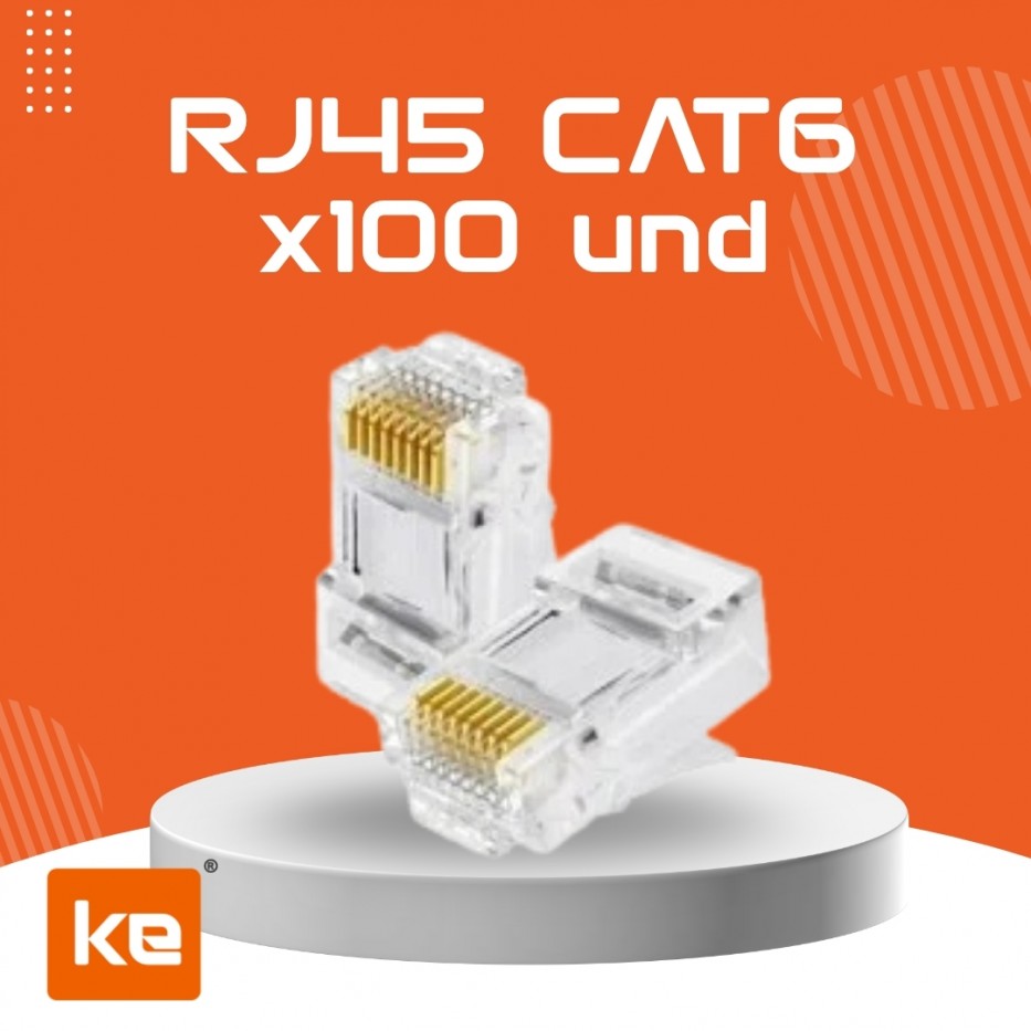 RJ45 CAT 6 X 100 UND