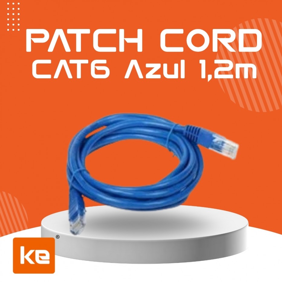 PATCH CORD CAT 6 AZUL DE 1,2 M