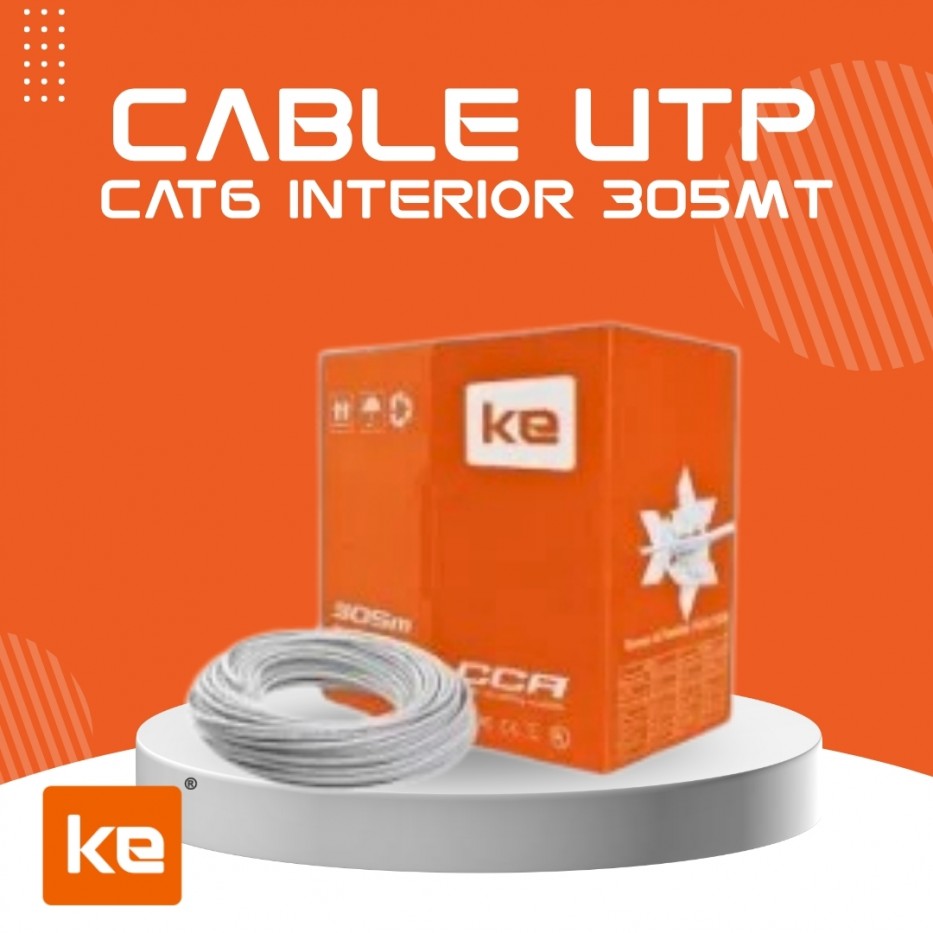 CABLE DE RED UTP INTERIOR CAT6 CAJA POR 305M