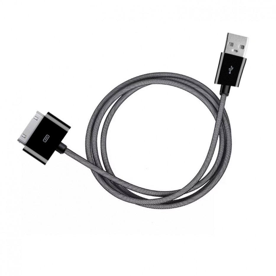 CABLE MIOKEE MESH BLACK IPHONE 4