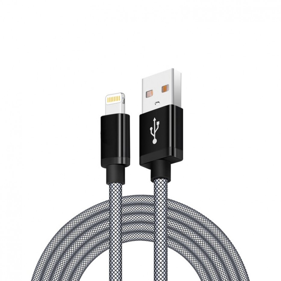 CABLE MIOKEE MESH BLACK IPHONE 5