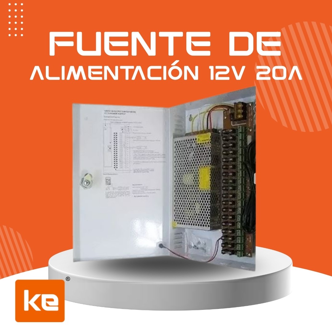 FUENTE CETRALIZADA MIOKEE POWERSUPPLY 12V 20A MODELO S240 12 GARANTIA 3 MESES