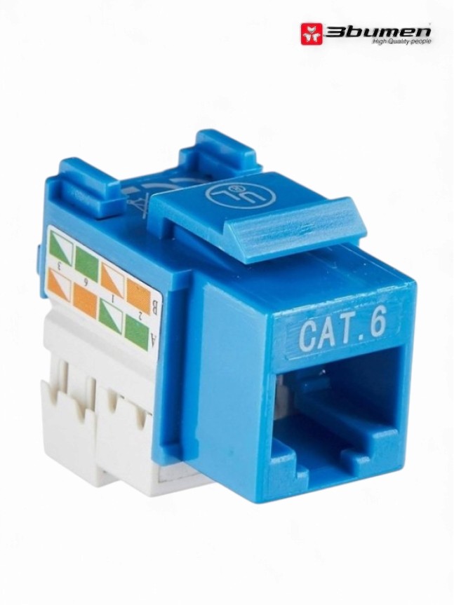 JACK CAT6 BOLSA DE 5 UNDS AZUL CERTIFICADO