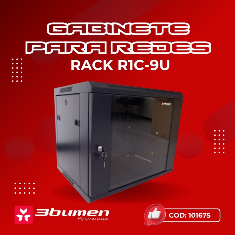 GABINETE PARA EQUIPOS DE REDES DE DATOS RACK R1C-9U
