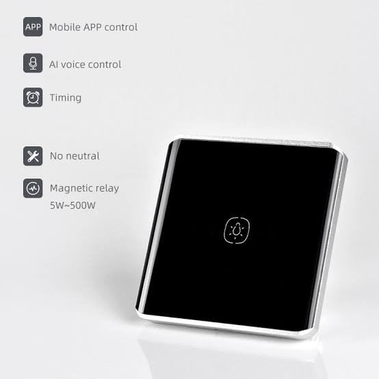 SMART WIFI ALUMINUM FRAME SWITCH 1 GANG