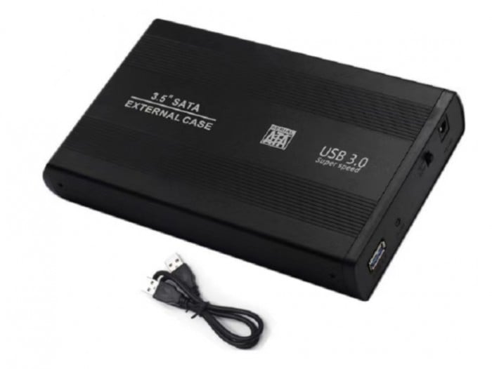 EXTERNAL CASE 3.5 INCH HDD USB 3.0 BLACK