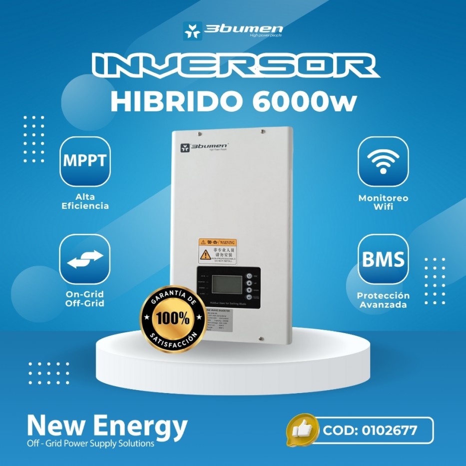INVERSOR HÍBRIDO MPPT 6000W