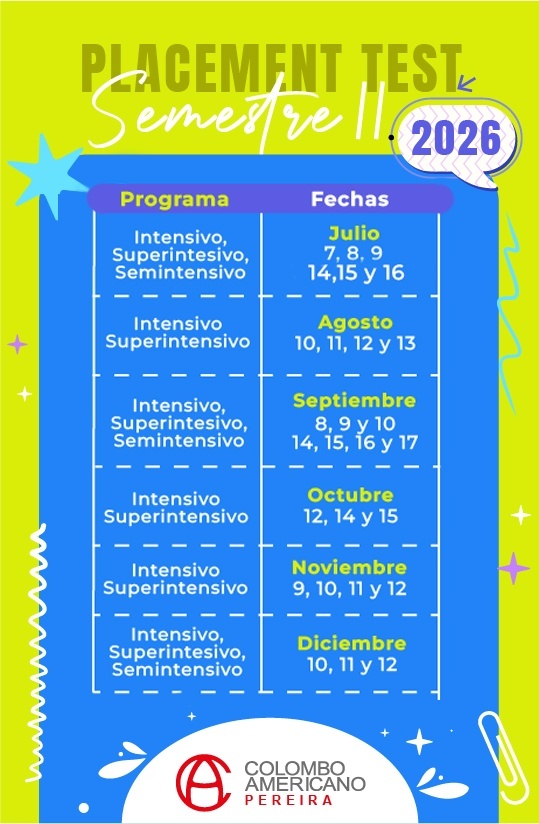 Late Exam / Retake Adultos, Semestre I