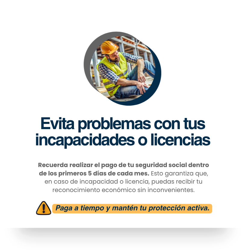 Evita problemas con tus incapacidades o licencias