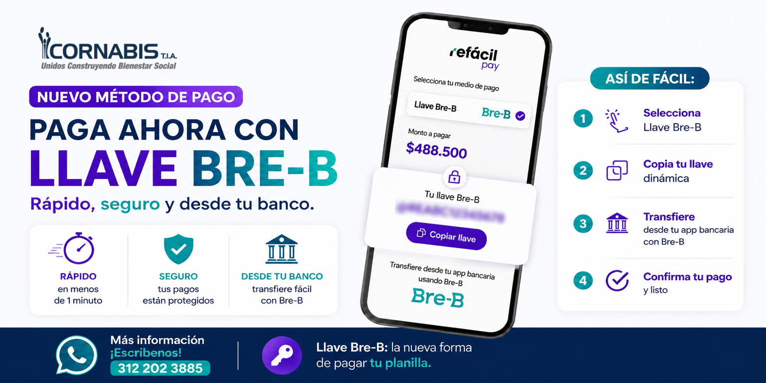 Nuevo Canal de pago Refacil Bre-b llave dinamica