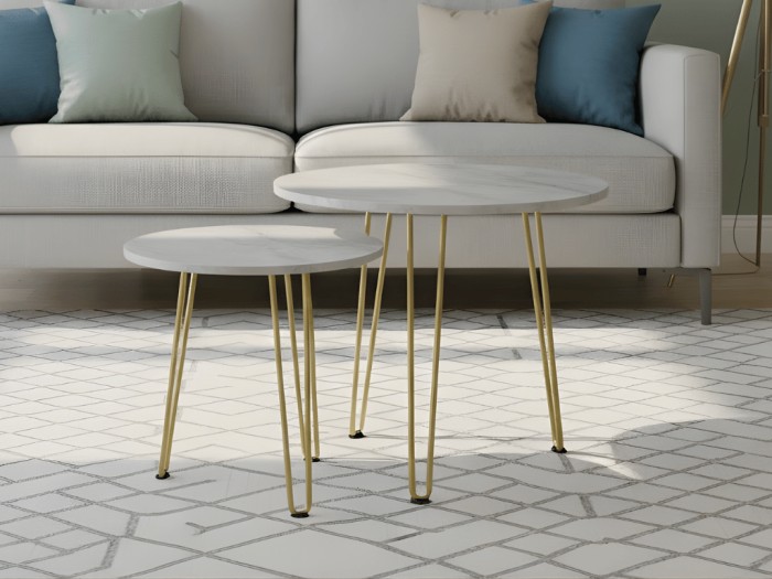 JUEGO DE MESAS VINTAGE ALTA Y BAJA