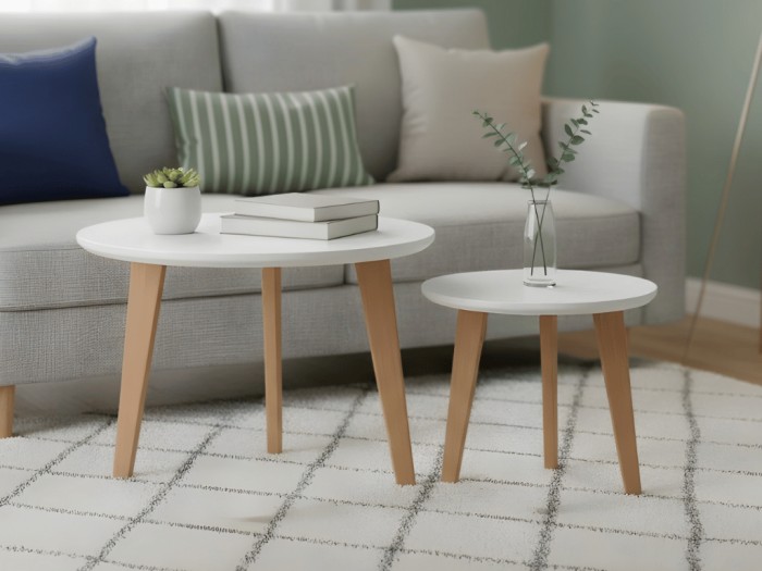 JUEGO DE MESAS ELIPSE ALTA Y BAJA