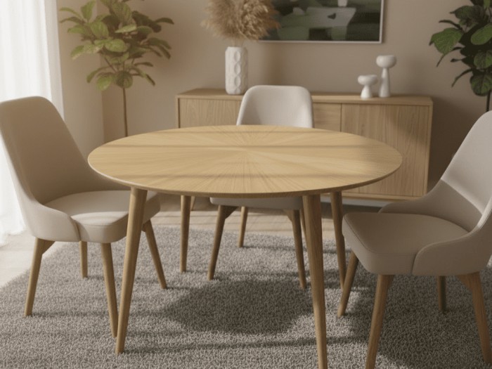 MESA DE COMEDOR LONDON REDONDA 4 ptos