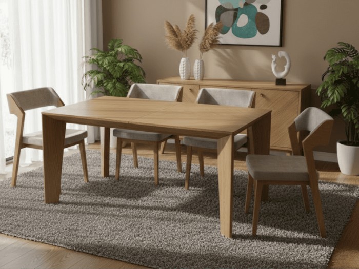 MESA DE COMEDOR SANTAFE DE 4 ptos Y 6 ptos
