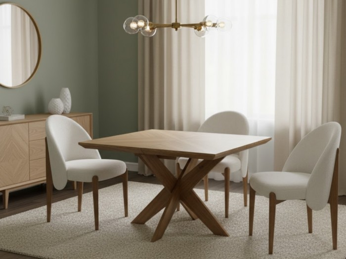 MESA DE COMEDOR RECTANGULAR SIENA EXTENSIBLE DE 4 A 6 ptos