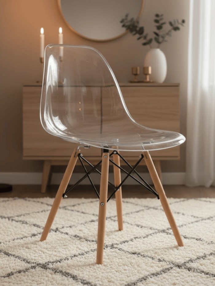 SILLA DE DISEÑO DKR TRANSPARENTE