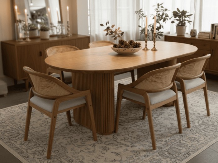 MESA DE COMEDOR RIVIERA DE 4 PTOS y 6 PTOS