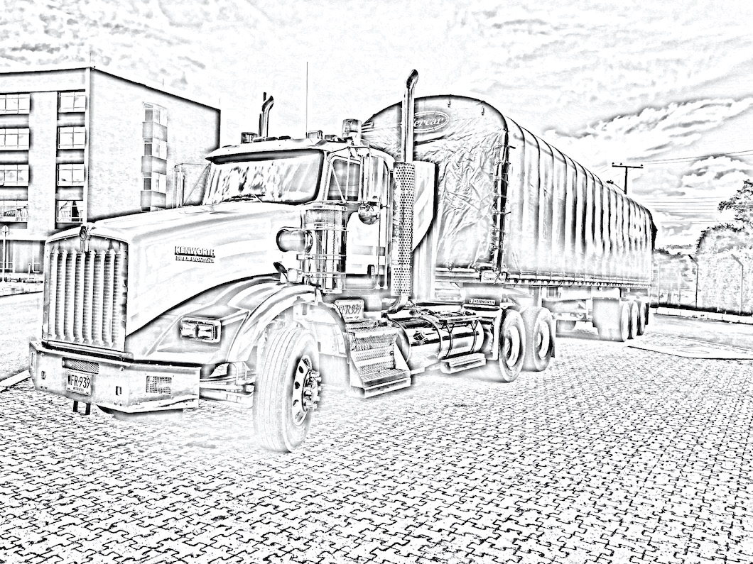 dibujos para colorear kenworth