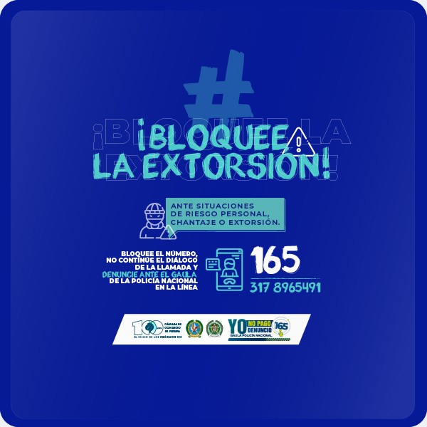 Banner de BLOQUEE LA EXTORSION