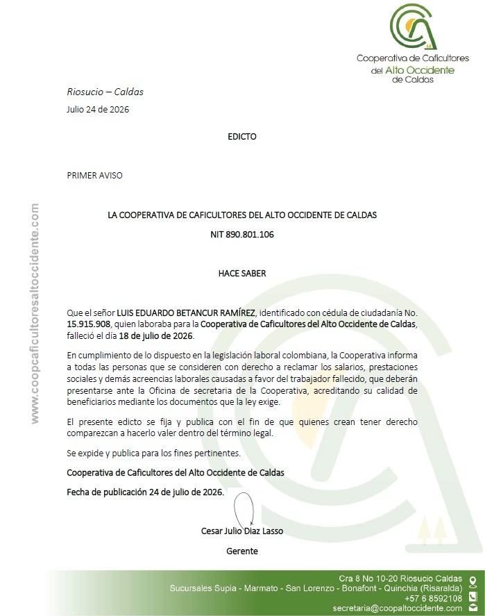 Caratula de evento