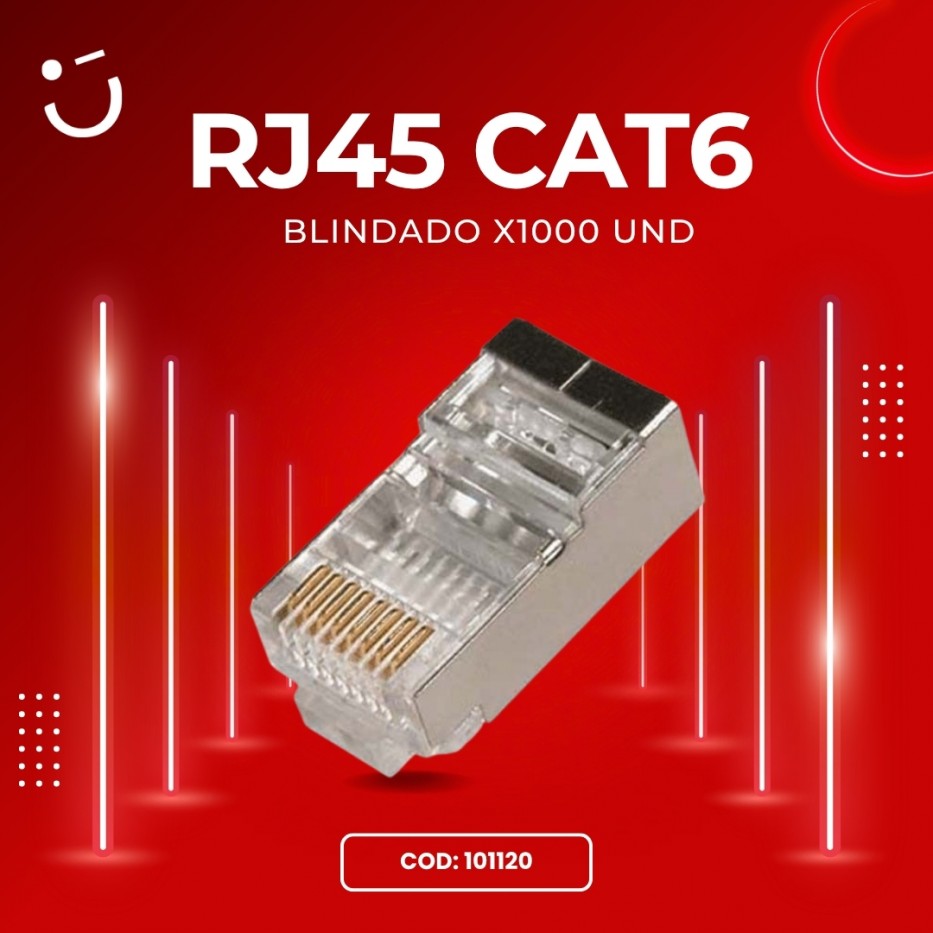 RJ45 CAT6 BLINDADO X 1000 UNDS