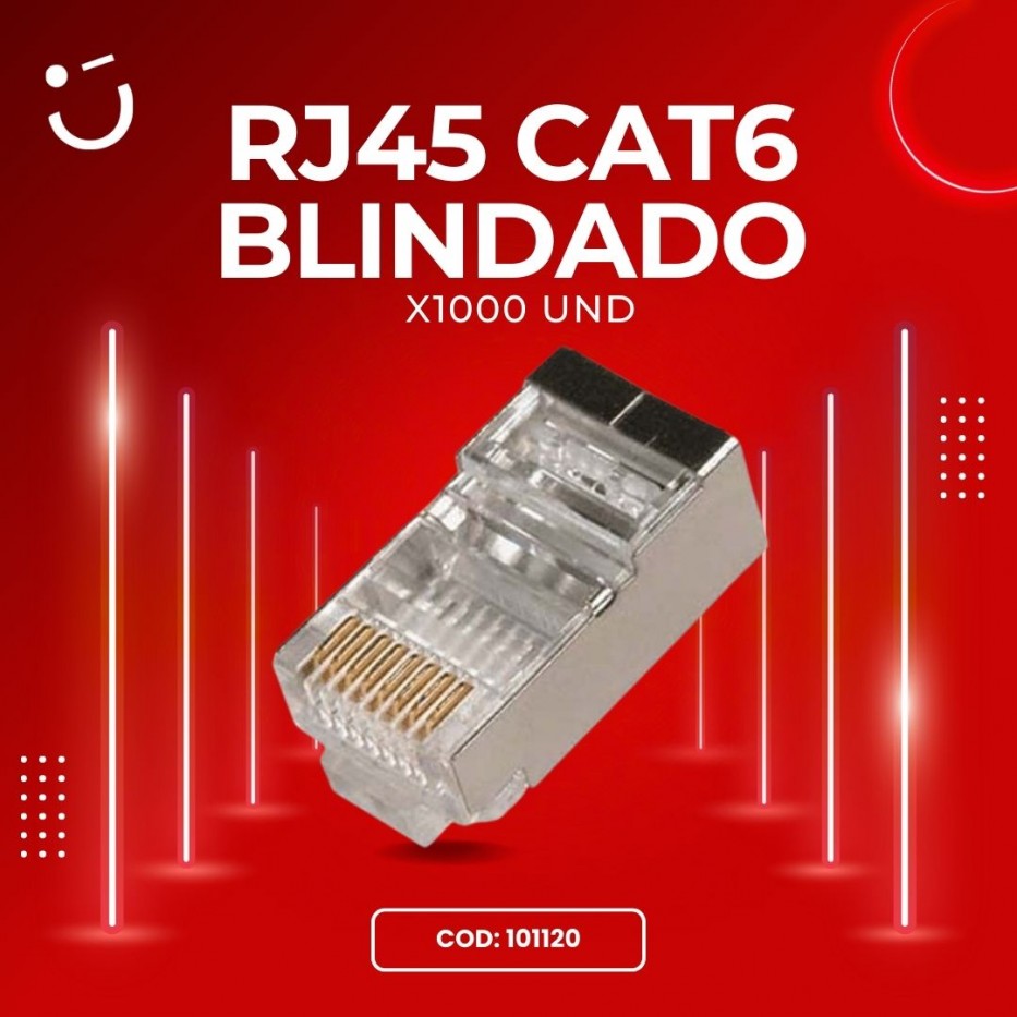 RJ45 CAT6 BLINDADO X 1000 UNDS