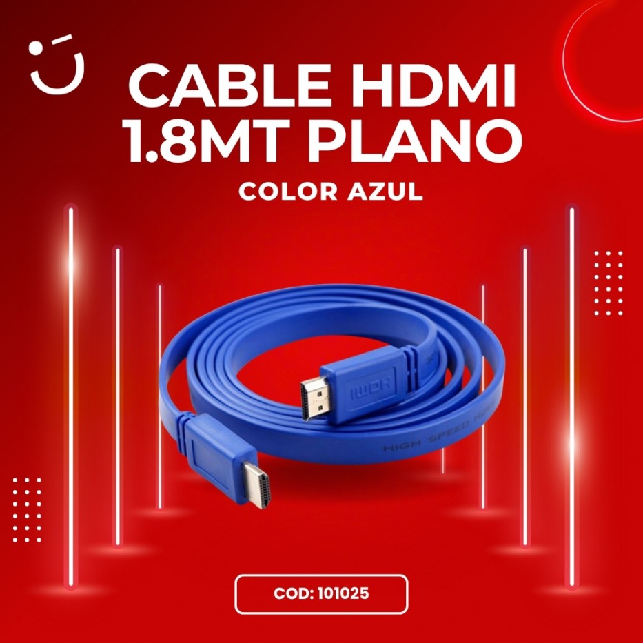 HDMI 1.8 M PLANO(azul)