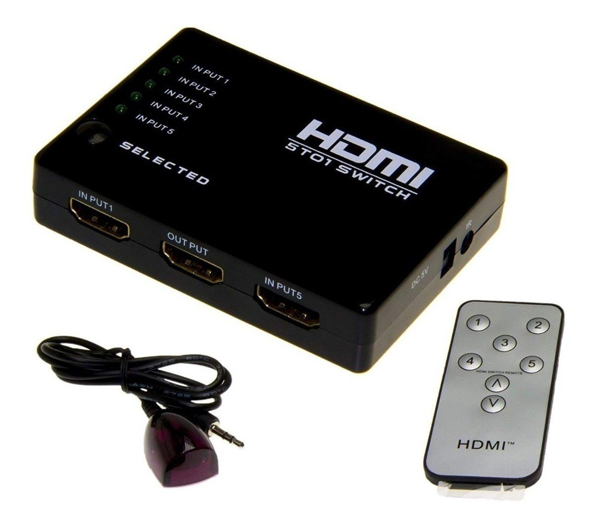 SWITCH HDMI 5 ENTRADAS 1 SALIDA CON CONTROL, Sin Marca en Colombia desde  $47.600