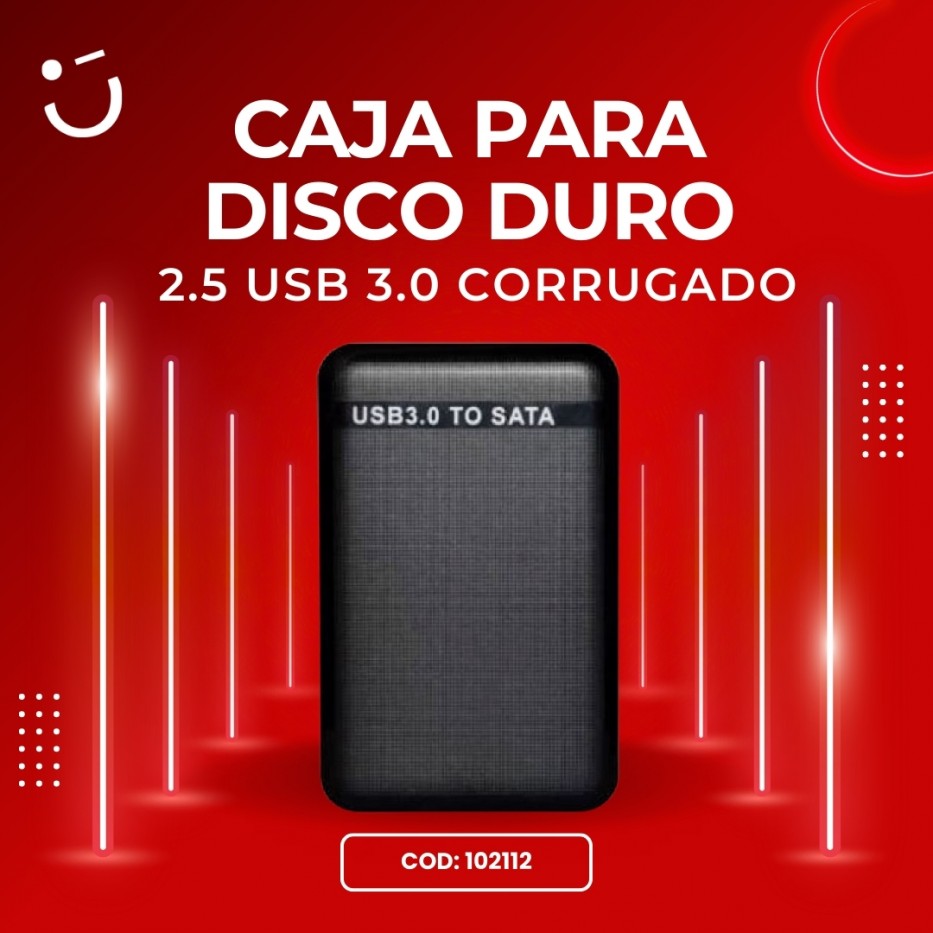 CAJA PARA DISCO DURO 2.5 USB 3.0 CORRUGADO