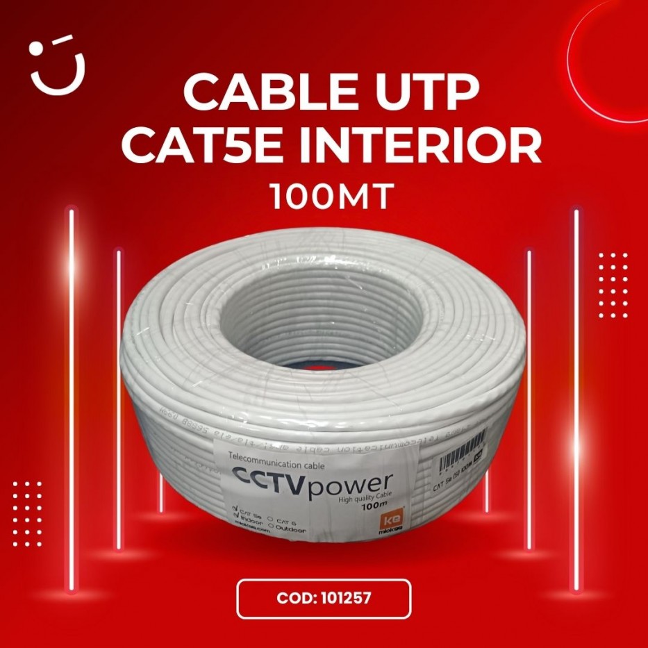 UTP CAT5E INTERIOR 100 METROS