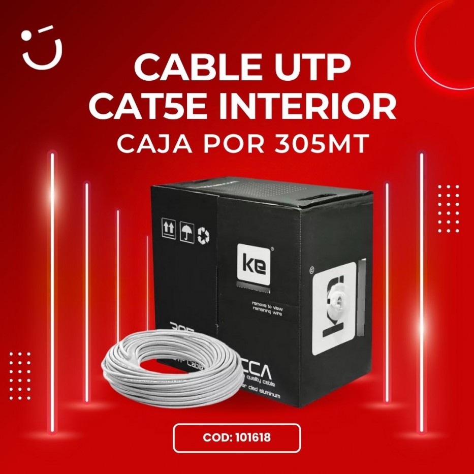 CCA UTP CABLE CAT5E INTERIOR 305M