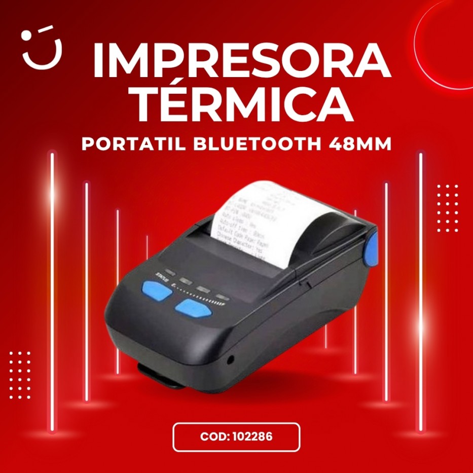 IMPRESORA TERMICA PORTATIL BLUETOOTH  48MM MOD P300