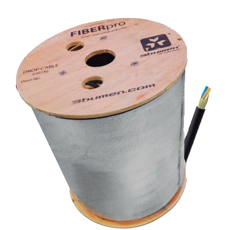 CARRETE DE CABLE DE FIBRA 1 HILO FIBERPRO G.657A2 3BUMEN