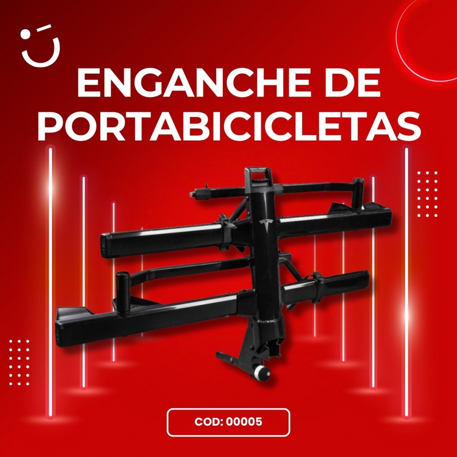 ENGANCHE PARA PORTABICICLETAS PARA ENGANCHE TESLA MODEL Y (2 BICICLETAS)