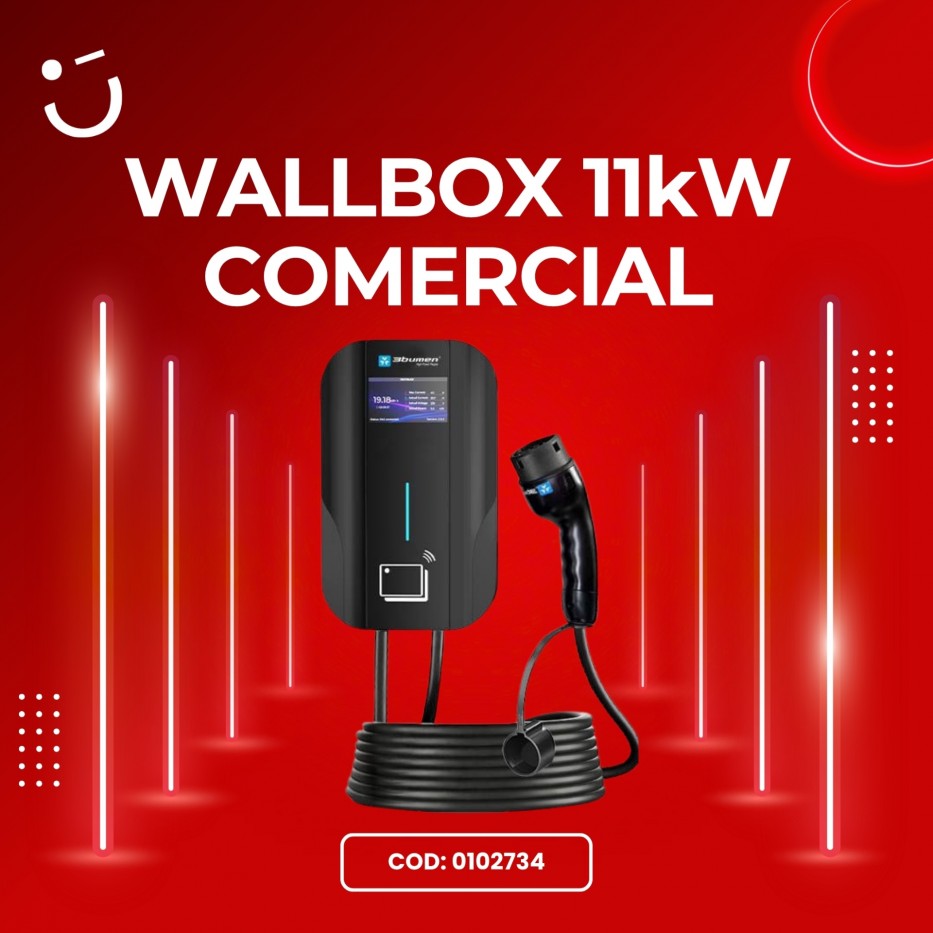ESTACIÓN DE CARGA AC COMERCIAL (WALLBOX) 11 kW – NEGRO