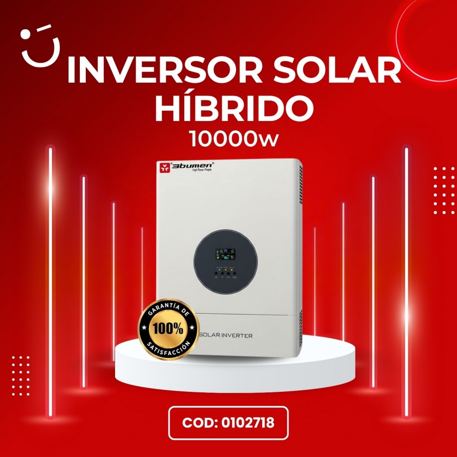 INVERSOR HÍBRIDO MPPT 10000W MODELO 2026