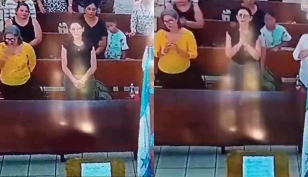 ¿Un acto de desesperación? Madre obliga a su hija a robar en plena misa, todo captado en video de seguridad