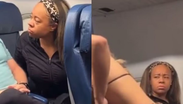 Incidente inusual a bordo una mujer en bikini causa revuelo en un avión 