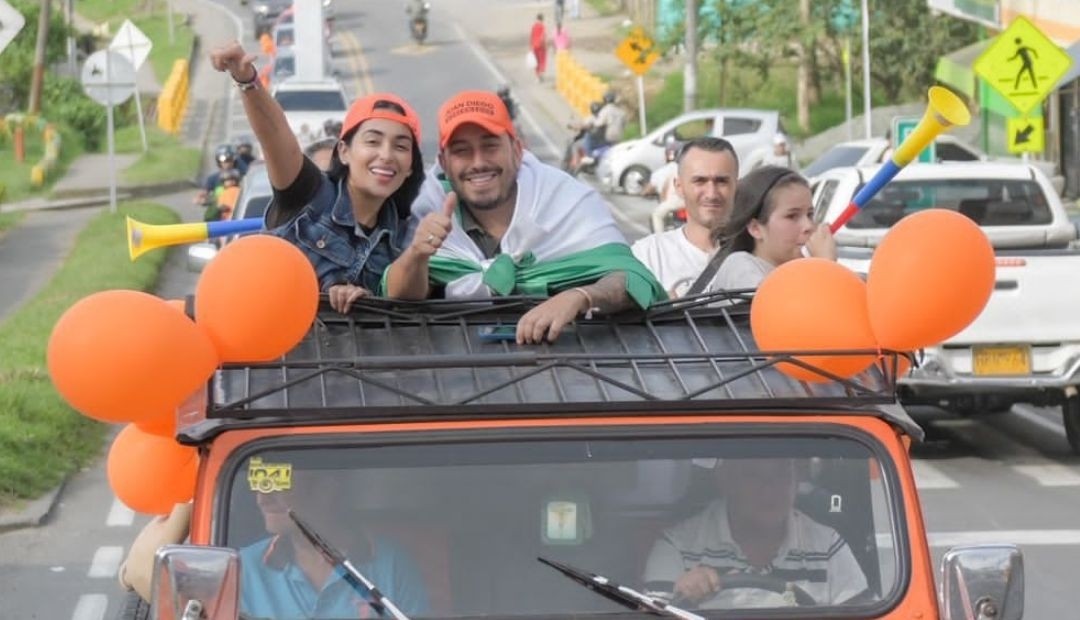 Juan Diego cerró campaña con una caravana apoteósica por todo el departamento de Risaralda