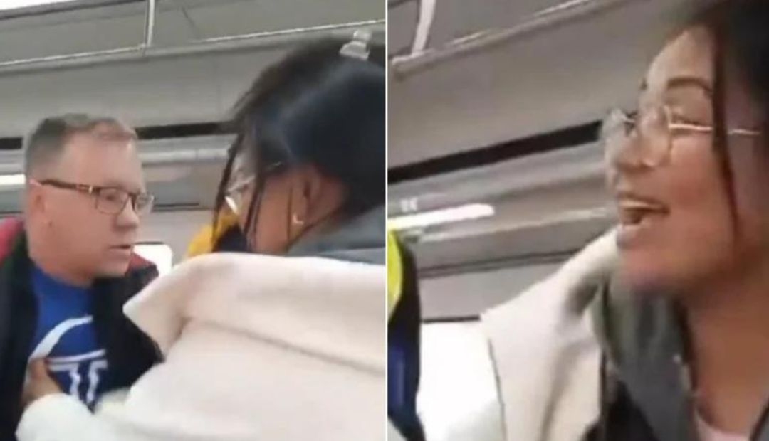 Ante el hecho, la mujer no aguantó la ira contra los dos hombres y los insultó airadamente. 