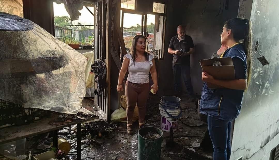 Se les quemó la casa en Santa Teresita, Dosquebradas